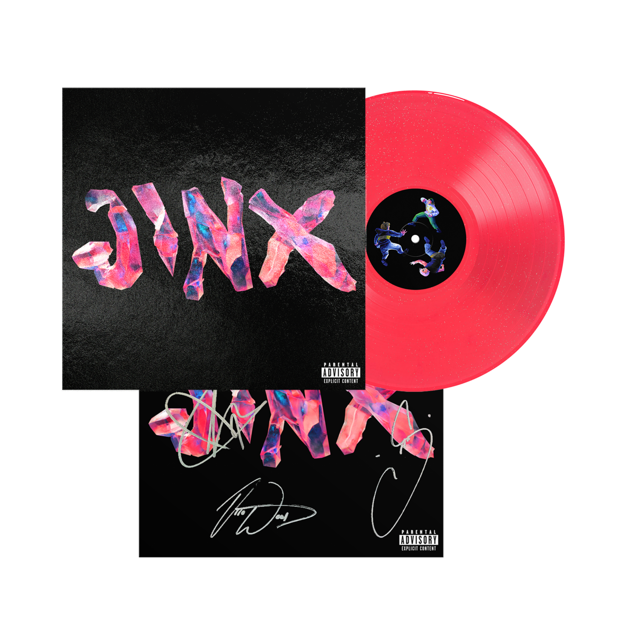 Signed) JINX - Neon Coral Glitter LP w/ Foil Cover - D2C Exclusive