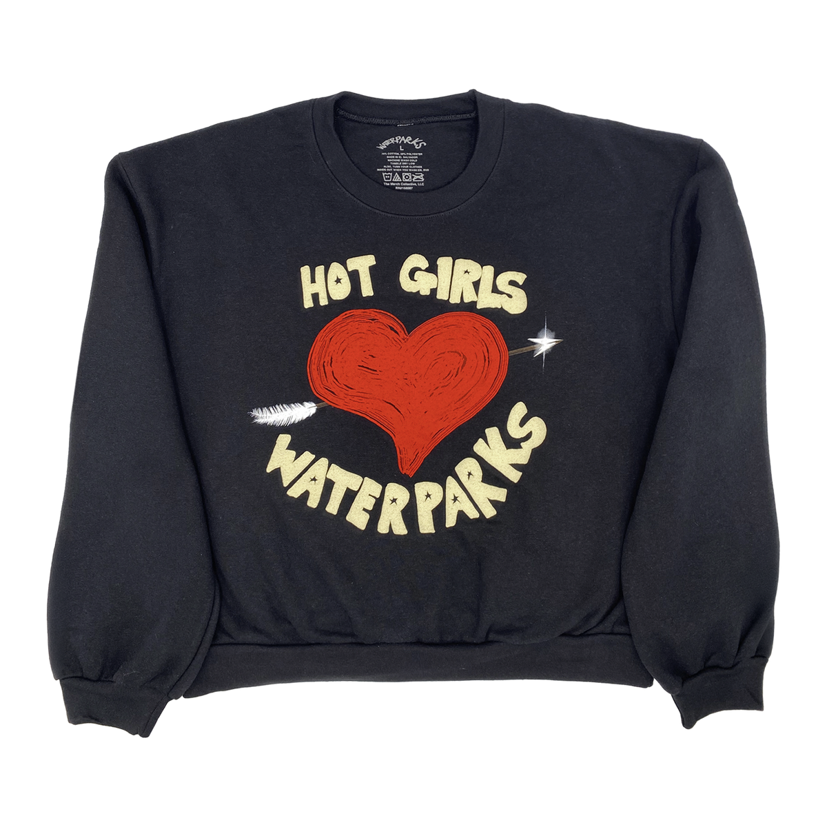 Hot Girls Cropped Crewneck Sweatshirt