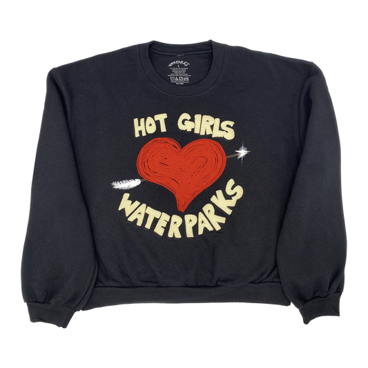 Hot Girls Cropped Crewneck Sweatshirt